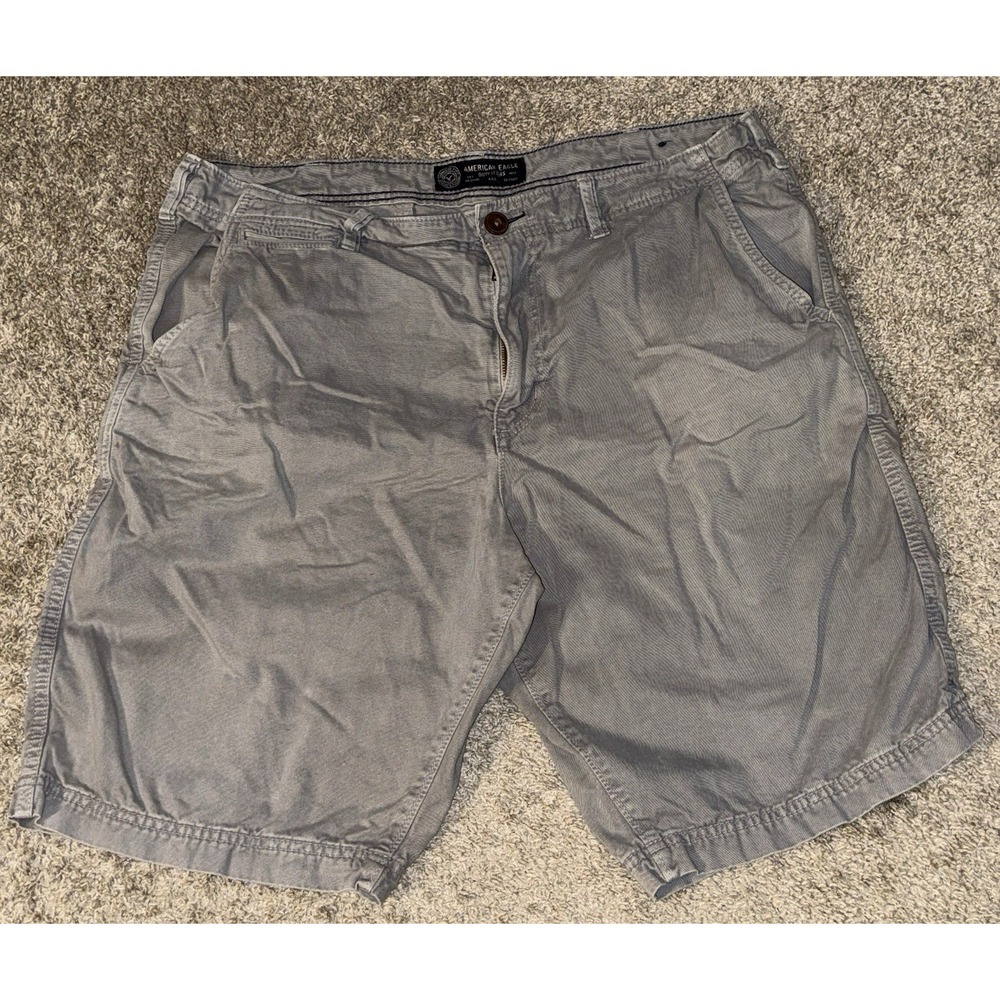 American Eagle Outfitters Shorts Men's 38x11 Gray Classic Chino Casual Pockets